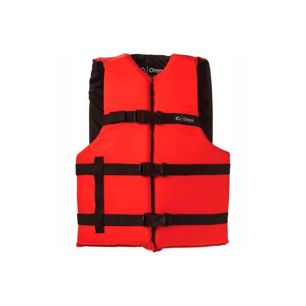 Kemp Adult Universal Life Vest, Red & Black, 20-002-ADULT-RED